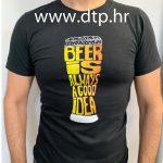Majica s tiskom MA-5-10 crna (piva)