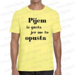 Majica s tiskom MA-4-13 žuta