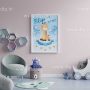 Poster Žirafica personalizirana ilustracija za dječju sobu
