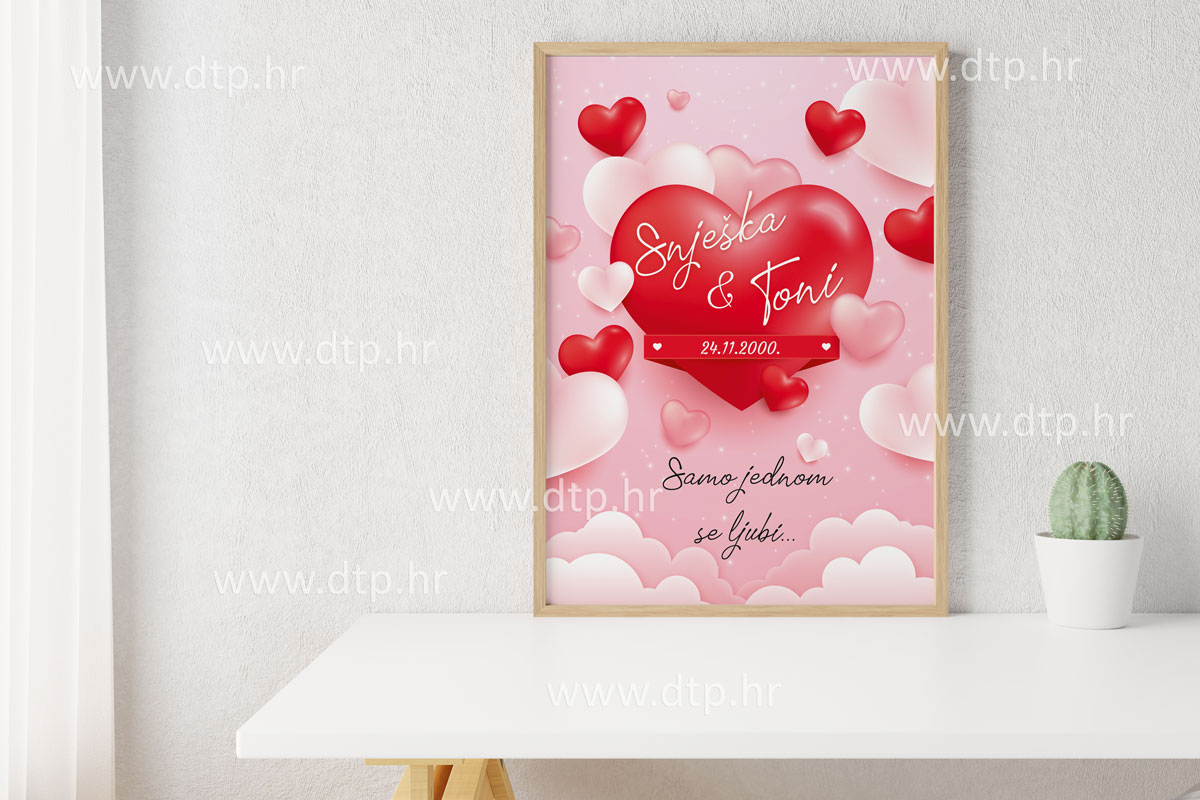 slika-okvir-valentinovo Plakat za Valentinovo Samo jednom se ljubi - Slika 1
