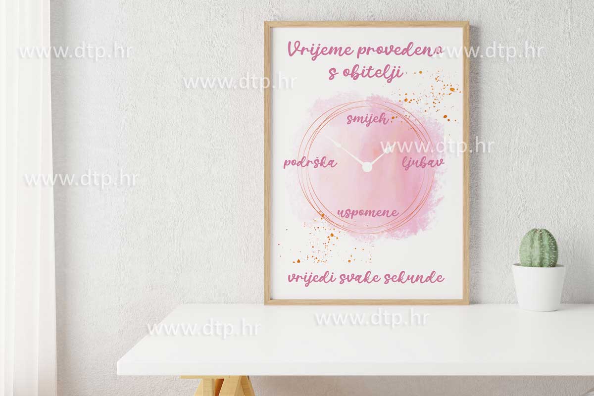 slika-s-okvirom-obitelj-vrijeme Obiteljski plakat Vrijeme provedeno s obitelji - Slika 1
