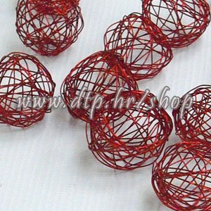 425213 Žičane kuglice 3cm/24kom crvene