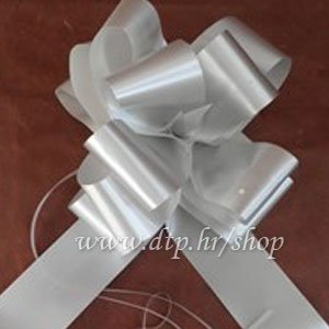 270048 mašna (na potez) 5cm srebrna