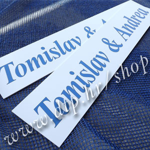 01301 Tablica za auto s imenima  plava