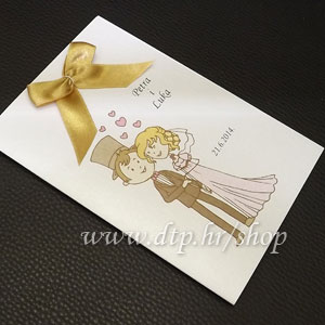 0000pz06714 Pozivnica ili zahvalnica za vjenčanje s tiskom